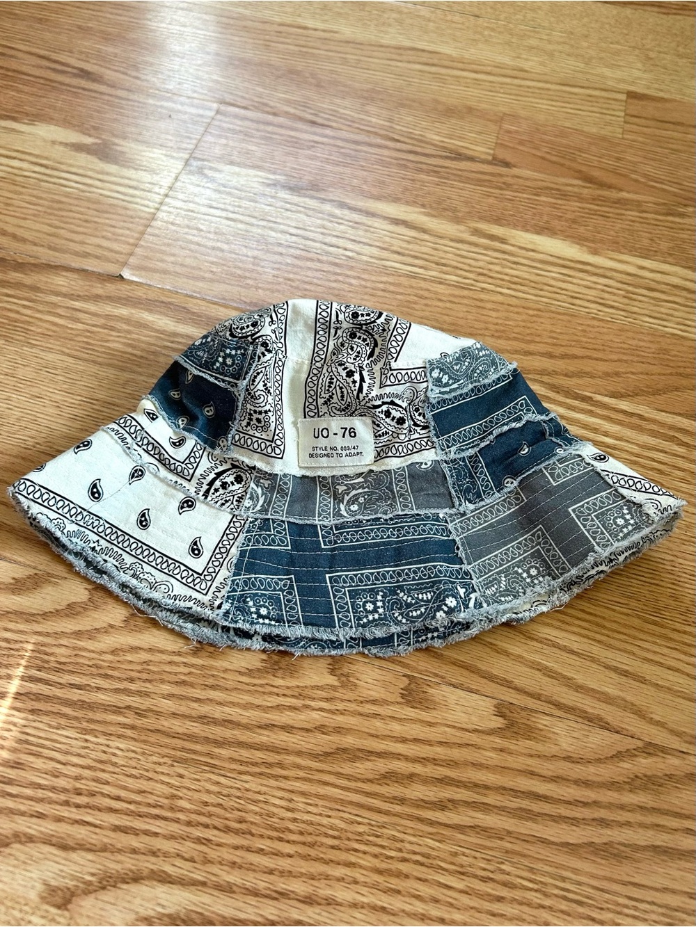 UO 100% Cotton Bucket Hat Paisley Patchwork